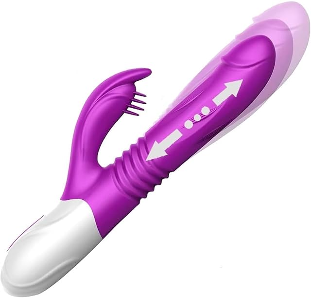 G Spot Vibrators Adult Sex Toys for Women 2 in 1 Thrusting Vibrator Dildo Sex Toys with 7 Vibration Mode G Spot Clitoral Stimulator Pleasure Tools for Female Couples Games