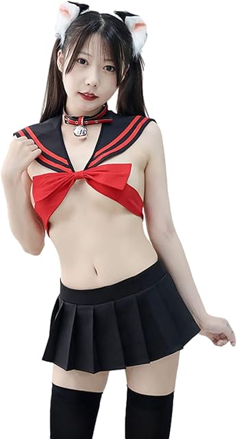 Women Bows Schoolgirl Lingerie Naughty Roleplay Costumes Sexy Sailor Student Cosplay Boudoir Outfit