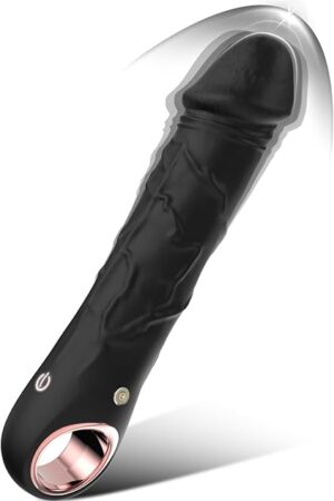 G Spot Dildo Vibrator - BGGOOD Adult Female Sex Toys with 10 Vibrations, Realistic Silicone Dildos Finger Vibrators for Multiple Stimulation, Clitoris Stimulator for Solo and Couples Pleasure(Black)