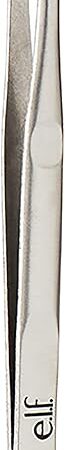 e.l.f. Slant Tweezer, Professional Quality Stainless Steel, Provides a Strong Grip, Removes Hairs Accurately, Shapes, Defines, Easy To Use, Ergonomically-Designed