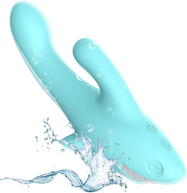 G Spot Clitoral Vibrator Waterproof & Rechargeable Realistic Silicone Quiet New Adult Tool Gifts Soft Dildo Vibrator with 8 Vibrating Modes, Rose Sex Toys for Women