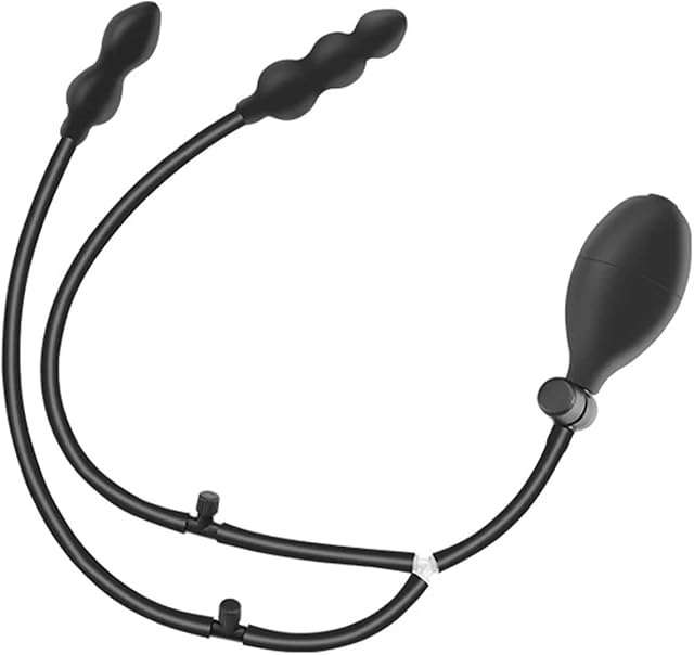 Anal Butt Plug Silicagel Inflatable Anal Plug Body Sex Machine Waterproof Butt Sex Toy for Male Women and Beginners