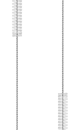 2 Pack Straw Cleaner Brush, Reusable Metal Handles Straw Cleaner Brush Extra Long for Stanley Mug 40, 30, 20 oz, 10mm Wide Straw Cleaner Brush for Sippy Cup, Water Bottle and Tubes (Clear+Clear)