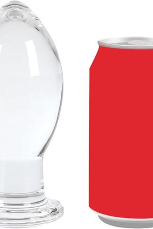 6" Huge Head Glass Butt Plug Extra Large Crystal Butt Plug