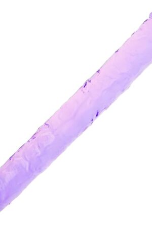 13.4 * 1.5 Inches Double Dildo Crystal Jelly Realistic Anal Long Dildo Penis Soft and Flexible with Veins and Glans Adult Sex Toys for Women/Men/Lesbian Purple