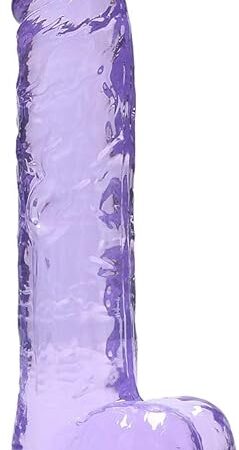 9" / 23 cm Realistic Dildo with Balls - Purple