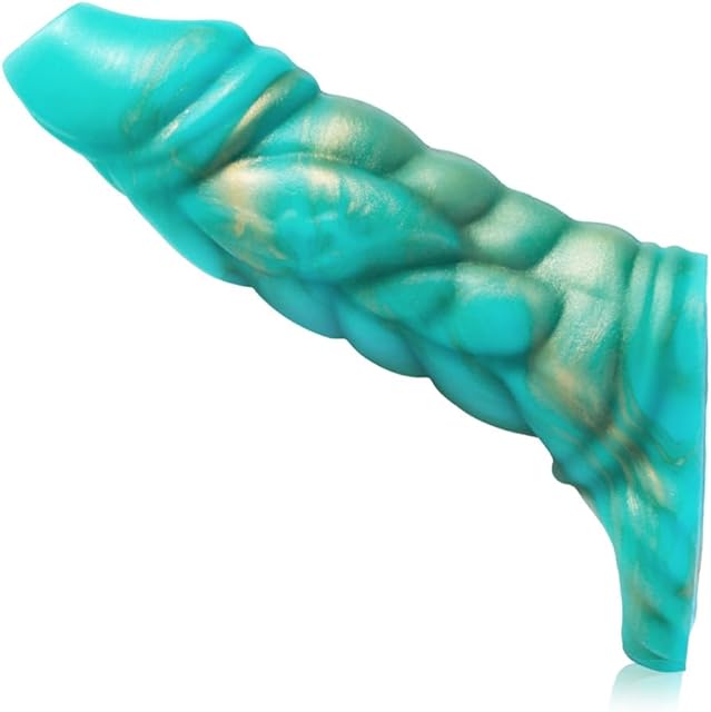 FST Liquid Silicone Penis Sleeve with Cock Ring Flexible Hollow Monster Cock Sleeve for Enhanced Sensitivity and Comfort Discreet Reusable Sex Toys for Men (S)