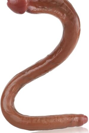 Double Sided Dildo Silicone Realistic Long Anal Dildos with Different End Sizes Penis with Glans Veins G-spot Prostate Massage Masturbation Sex Toys for Couples Women and Men (S)