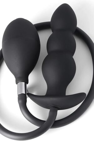 Inflatable Anal Plug Metal Ball Butt Plug Sex Toys for Men Women Huge Anus Ass Butt Dilator Prostate Massager G Spot Stimulator (Color : A)