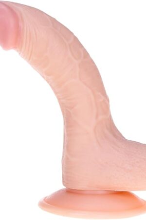 Curved Dildo for Explosive G-Spot Orgasms - Real-Feel Material, Suction Cup Base - Intense Pleasure