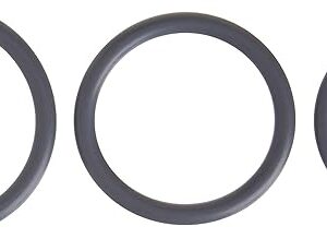 Doc Johnson OptiMALE - Thin 3 C-Ring Set - Stretchy Silicone - Slate