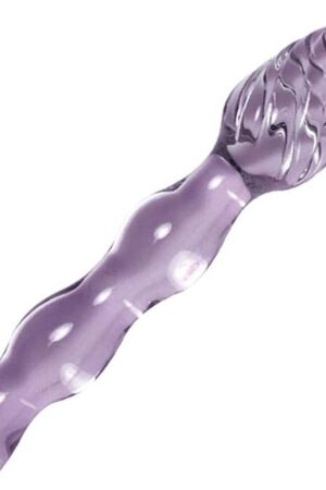 Glass Gem Kunzite 8.5" Textured Wand Massager