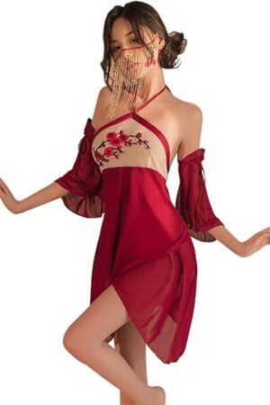 Women's Sexy Chinese Ancient Style Dress Pajamas Japanese Anime Cute Underwear