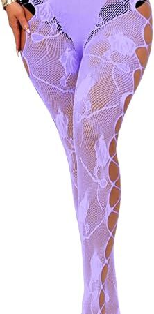 Goth Tights For Women,Sheer Floral Lace Patterned Stockings,Sexy Fishnets Cosplay Punk Rock Club