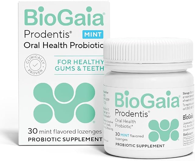 BioGaia Prodentis | Dental Probiotic Lozenges | Promotes Healthy Gums & Teeth | Defends Against Dental Problems | Replenishes Oral Microbiome | Improves Oral Health | Mint Flavor | 30 Day Supply