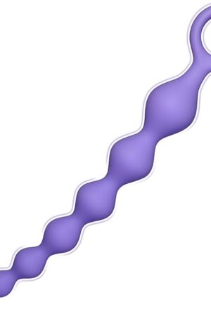 8.2-Inch Anal Beads Butt Plug with Pull Ring, Beginner's Design G-Spot Stimulator with 7 Progressive Beads, Soft Silicone Prostate Massager Anal Plug, Sex Toys for Women Men & Couples (Purple)