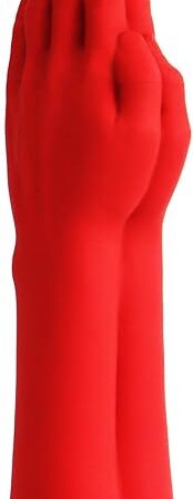 12.6 Inch Realistic Fist Hand Dildo, G spot Huge Big Fantasy Dildo Stimulation, Thick Anal Dildo with Strong Suction Cup, Silicone Prayer Dildo for Women Lesbian Gay Beginner (Red)