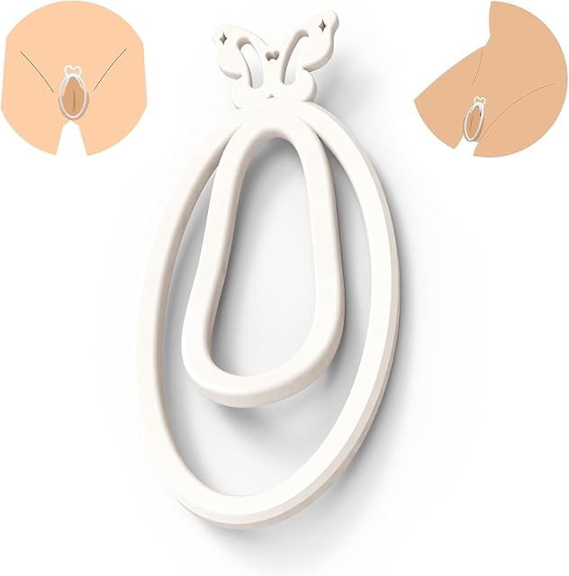 Chastity Training Clip, Chastity Clip, Cock Cage Bondage Clip Lock, Chastity Cage Chastity Belt for Male, Penis Cage, SM Adult Chastity Device Sex Toy (White3)
