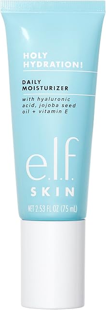 elf SKIN Holy Hydration! Daily Hydration Moisturizer, Ultra-Hydrating Formula, Infused with Aloe, Jojoba Oil & Shea Butter, Vegan & Cruelty-Free, 253 Fl Oz