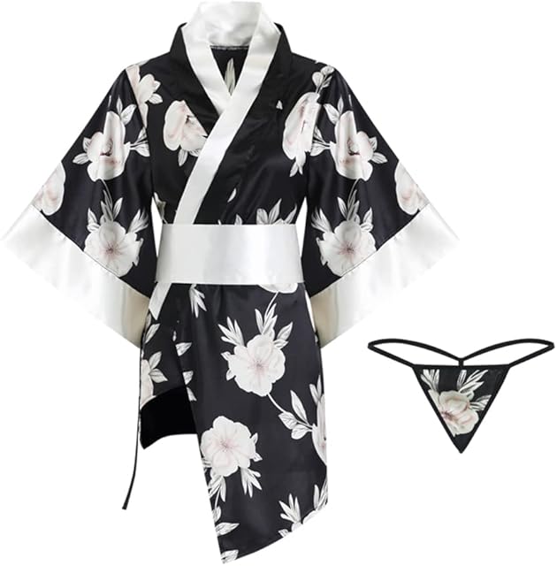 Female Japanese sexy kimono costume geisha bathrobe anime cosplay nightgown