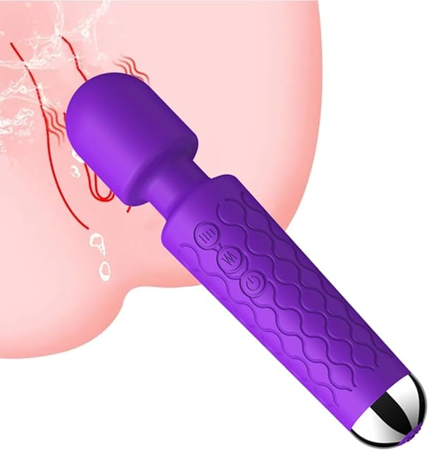 Female Clitoris Vibrator Women Sex Toy Vibrator AV Wand Rechargeable Powerful Vibration G-spot Stimulator Clit Labia Massager Orgasm Silent Waterproof Adult Sex Toys for Couples Women Gift