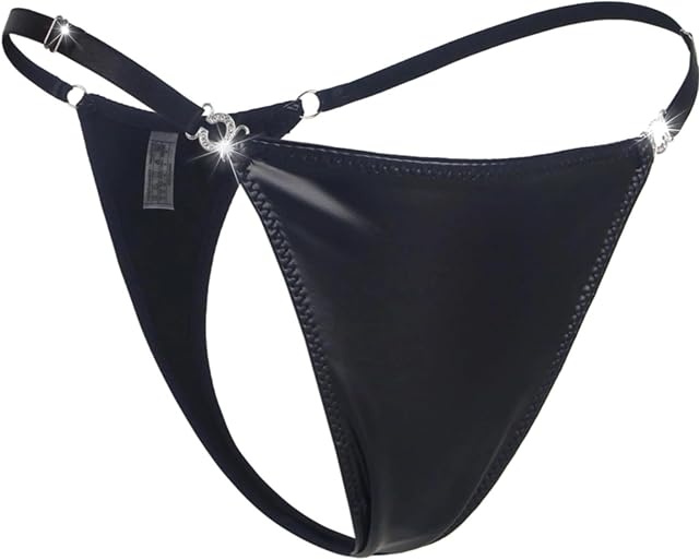 G-String Thongs for Women Sexy Underwear Adjustable String Thong T-Back Bikini Panties Cotton Crotch Underpants, S-XXL