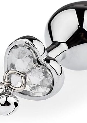 Anal Trainer Metal Anal Plug Butt Plugs Sex Toys Anal Toys Sex Toy Anal Toy with Pull Ring & Bells Heart-Shaped Base Adult Toys Butt Plug Adult Sex Toys & Games