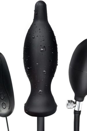 Vibrating Inflatable Anal Butt Plug Large Balloon Expandable Pump Anal Vibrator Automatic Prostate Massager with 10 Vibrating & Expand Modes