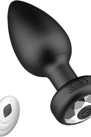 Anal Plug Adult Sex Toy, Wireless Remote Control 10 Frequency Vibration,Small Butt Plug for Female Male Prostate Massage Vibrating Anal Sex Toys and Games for Men Women - Black