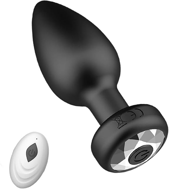 Anal Plug Adult Sex Toy, Wireless Remote Control 10 Frequency Vibration,Small Butt Plug for Female Male Prostate Massage Vibrating Anal Sex Toys and Games for Men Women - Black