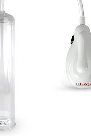LeLuv Electric Vacuum Enhancement Pump White eGrip Handle with 2.5" x 11" Cylinder