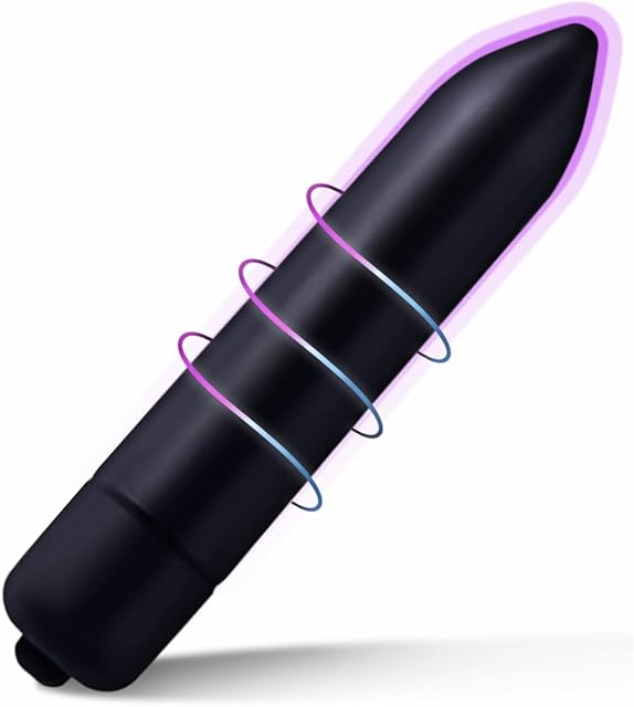 Bullet Finger Vibrator, Adult Sex Toys & Games for Clitoral Nipple Stimulation with 9 Modes, Waterproof Adult Toy Stimulator Mini Vaginal Anal Massager Womens Sex Toys (Black)