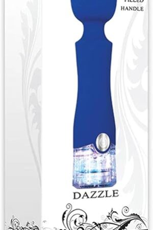 Evolved Love Is Back Dazzle Silicone Rechargeable Wand Massager Vibrator- Blue