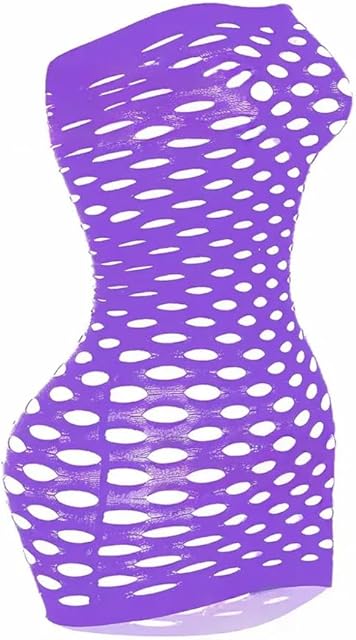 Women's Fishnet Bodysuit Sexy Mesh Lingerie Chemise Nightwear