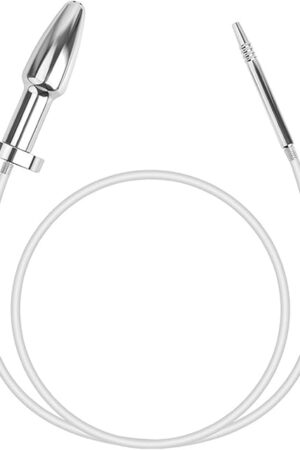 Hollow Metal Bullet Anal Butt Plug Threaded Urethral Penis Plug Male Masturbation Transparent Enema Anal Plug Adult Sex Toy