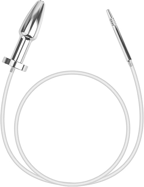 Hollow Metal Bullet Anal Butt Plug Threaded Urethral Penis Plug Male Masturbation Transparent Enema Anal Plug Adult Sex Toy