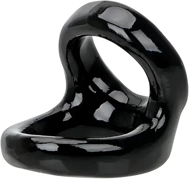 Delay Ejaculation Penis Rings Male Dick Erection Stretcher Extender Cock Rings Sex Toys for Men Double Cockring BDSM Toys(Black)