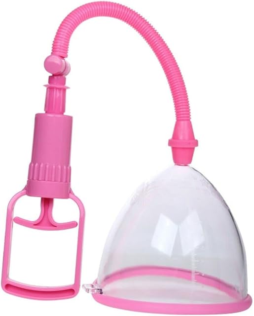 Honeypleasures Manual Breast Pump Suction Vacuum Cupping Nipple Enlargement Enlarger for Females Women Pink
