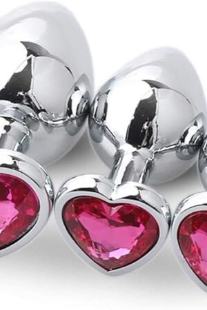Anal Plug Training Kit Anal Sex Toys Butt Plug Set Stainless Steel Jeweled Sexy Stimulation Toys Adult Sex Toys Anals Plug Beginner Set