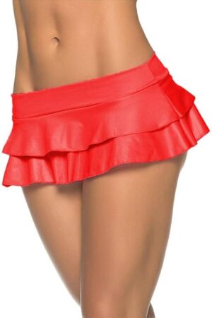 Women's Flirty Double Layered Ruffle Mini Skirt