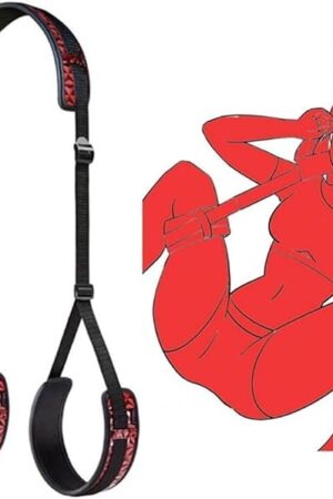 Adult Sex Toys Plush Leather Handcuffs Collars,Bed Ties Restraints Neck to Wrist Restraints Rope kit,Adjustable Bondage Gear & Accessories,Couple SM Sex Game Tool Yoga Sweater t1, Black