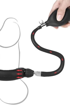 Inflatable Cock Ring, Silicone Penis Cock Ring for Men Erection Sex, Male Adjustable Cockring Restraint Scrotum Penis Clamp Sex Toy