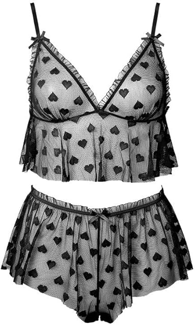 Women Lingerie Set Sexy Lace Bra and Panty Set 2 Piece Lace Babydoll Lingerie for Women Sexy Naughty Play A4