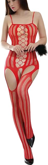 Women's Sexy Lingerie Crotchless Babydolls Mini Dress Mesh Sleepwear Fishnet Chemise BobyStocking