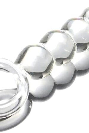 Crystal Anal Bead Butt Plug - Clear Glass Anal Plug Anal Trainer Bead Dildo Vaginal Prostate Massager Masturbation Anal Sex Toy for Men Women Couple