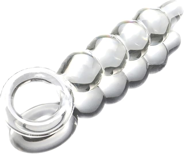 Crystal Anal Bead Butt Plug - Clear Glass Anal Plug Anal Trainer Bead Dildo Vaginal Prostate Massager Masturbation Anal Sex Toy for Men Women Couple