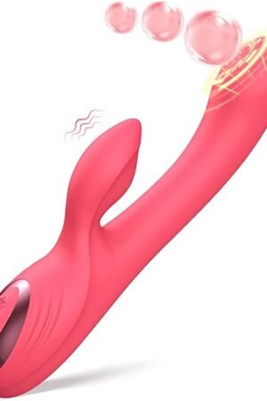 G Spot Rabbit Vibrator, Adult Sex Toys with 10 Powerful Vibrations Dual Motor, Female Clitoral G Spot Stimulation with 5 Flapping Strong Pulsation for Women or Couple Fun