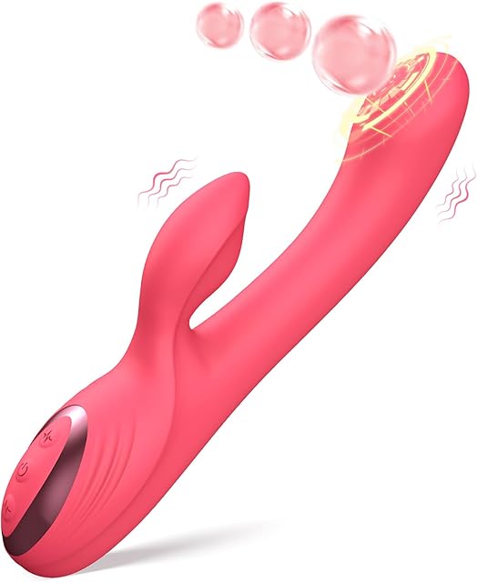 G Spot Rabbit Vibrator, Adult Sex Toys with 10 Powerful Vibrations Dual Motor, Female Clitoral G Spot Stimulation with 5 Flapping Strong Pulsation for Women or Couple Fun