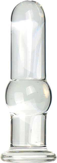 Glass Anal Beads,Butt Plug Trainer Prostate Sex Toys Butt Plug G-spot Prostate Massager Sex Toy Anal Plug G-spot Massager Crystal Butt Plug Expander Anal Sex Toys for Women Men(M)