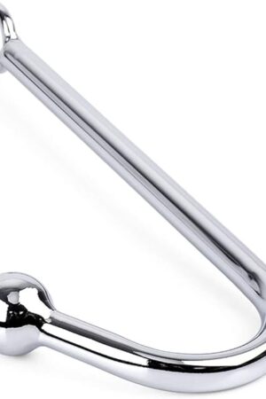 BDSM Metal Anal Hook Butt Plug with Smooth Ball Anal Plug SM Restraints Anal Gay Sex Toys for Man and Woman Adult Games (Length:9.84 inch/25 cm, 1 Ball)